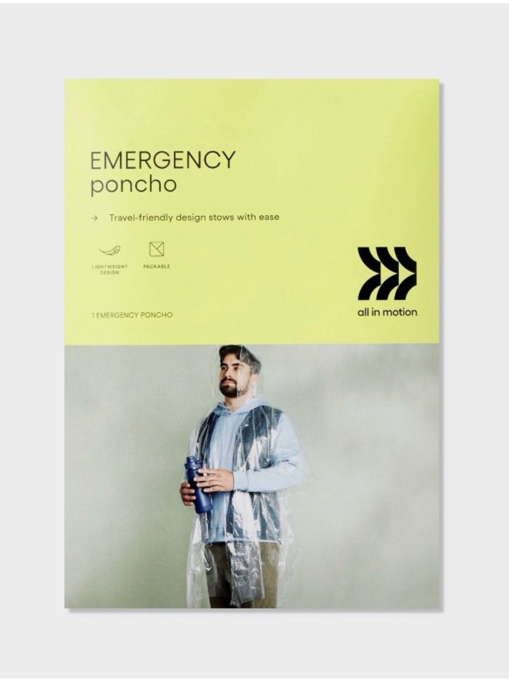 Package of 3 All In Motion Emergency Ponchos - Picture 2 of 4